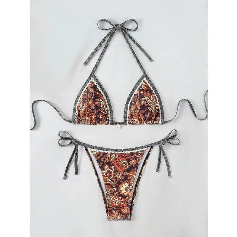 2026 New Halter String Triangle Two Piece Bikini Women Swimwear Female Swimsuit Bathers Bathing Swimming Suit Beachwear Summer - A-1 Thread Vault