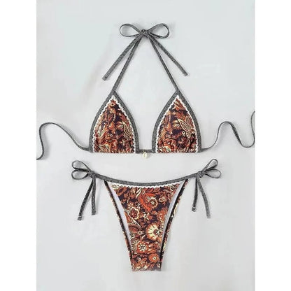 2026 New Halter String Triangle Two Piece Bikini Women Swimwear Female Swimsuit Bathers Bathing Swimming Suit Beachwear Summer - A-1 Thread Vault