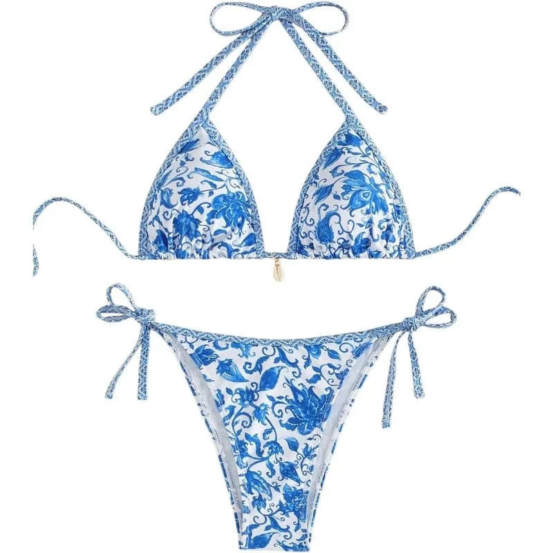 2026 New Halter String Triangle Two Piece Bikini Women Swimwear Female Swimsuit Bathers Bathing Swimming Suit Beachwear Summer - A-1 Thread Vault