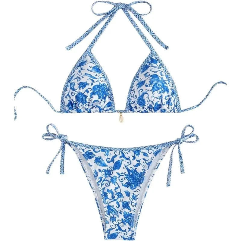 2026 New Halter String Triangle Two Piece Bikini Women Swimwear Female Swimsuit Bathers Bathing Swimming Suit Beachwear Summer - A-1 Thread Vault