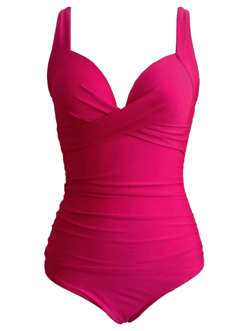 2026 Plain Ruched Swimsuit Women One Piece Solid Swimwear Female Beachwear Bathers Bathing Swimming Swim Bodysuit Summer - A-1 Thread Vault