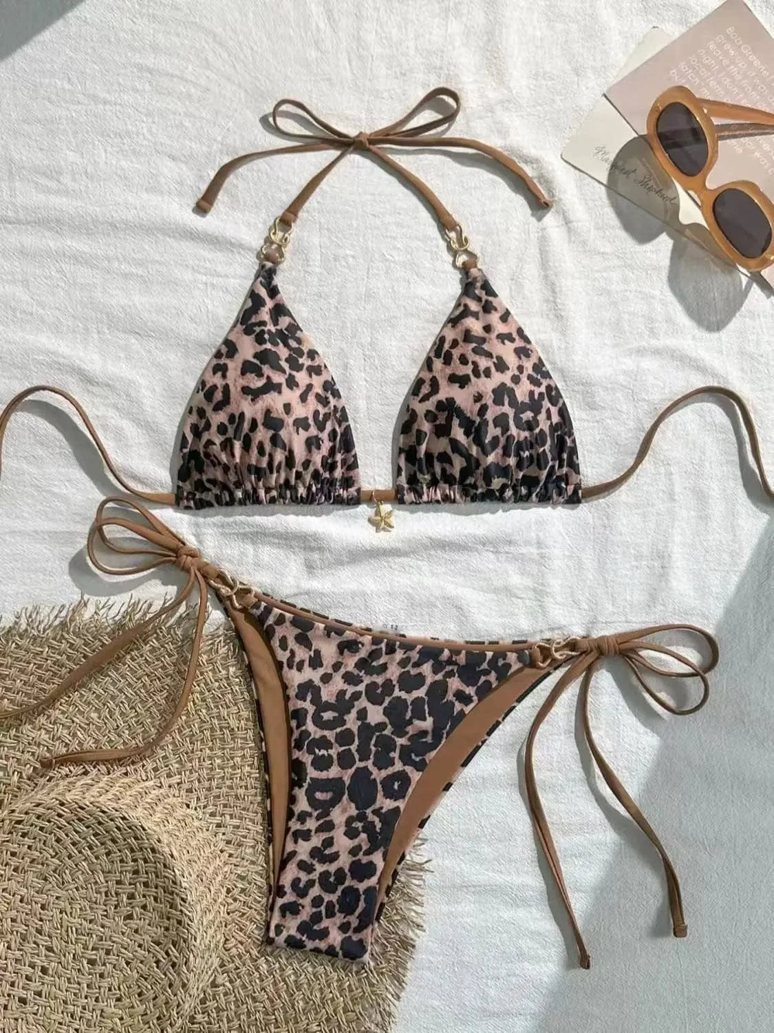 2026 Y2k Summer Cute Pink Sweet Patchwork Sets Cute Bow Design Sexy Lace-up Style Casual Bikini Swimsuit Beach Vaction Clothes - A-1 Thread Vault