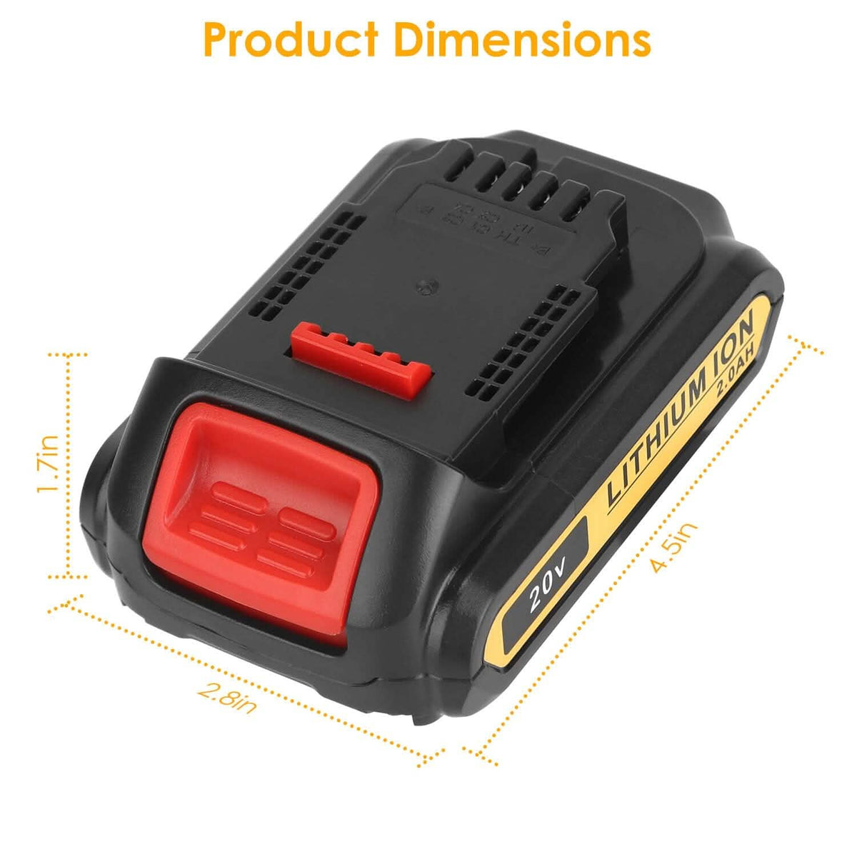 20V Replacement Battery Fit for Dewalt DCB - A-1 Thread Vault