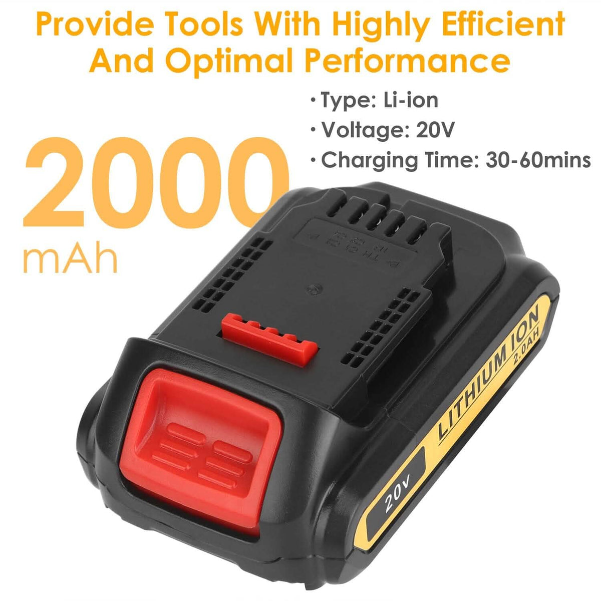 20V Replacement Battery Fit for Dewalt DCB - A-1 Thread Vault