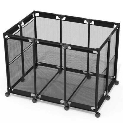 210 Gallon Pool Storage Bin Organizer Rolling Mesh Storage Basket with Lockable Wheels - A-1 Thread Vault