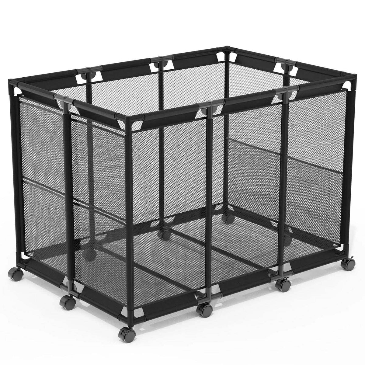 210 Gallon Pool Storage Bin Organizer Rolling Mesh Storage Basket with Lockable Wheels - A-1 Thread Vault