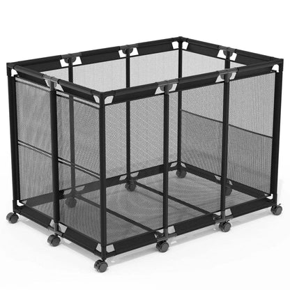 210 Gallon Pool Storage Bin Organizer Rolling Mesh Storage Basket with Lockable Wheels - A-1 Thread Vault
