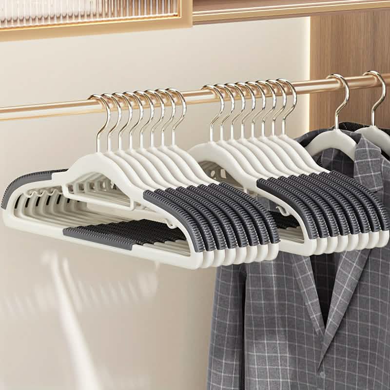 10-Pack: Heavy-Duty Plastic Anti-Skid Clothes Hangers - A-1 Thread Vault