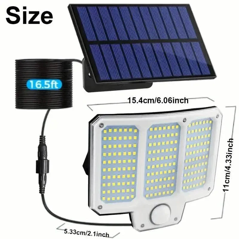 210LED Super Bright Motion Sensor Solar Strong Power LED Garden Wall Lamp - A-1 Thread Vault