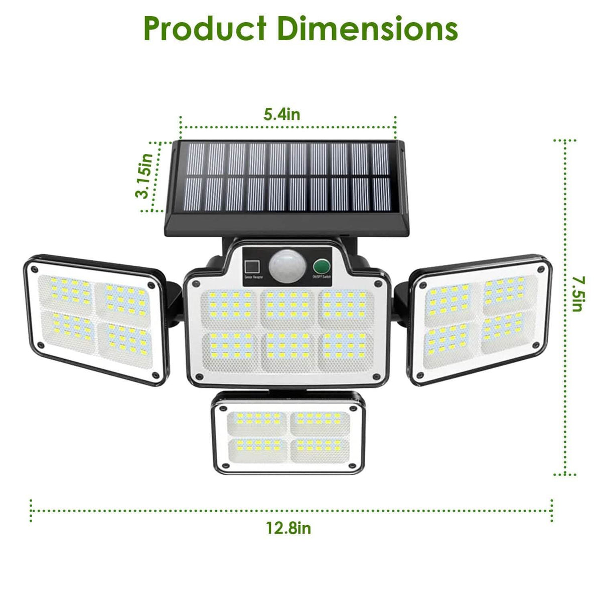 216 LEDs Solar Outdoor Light Motion Sensor Security Wireless Lamp - A-1 Thread Vault