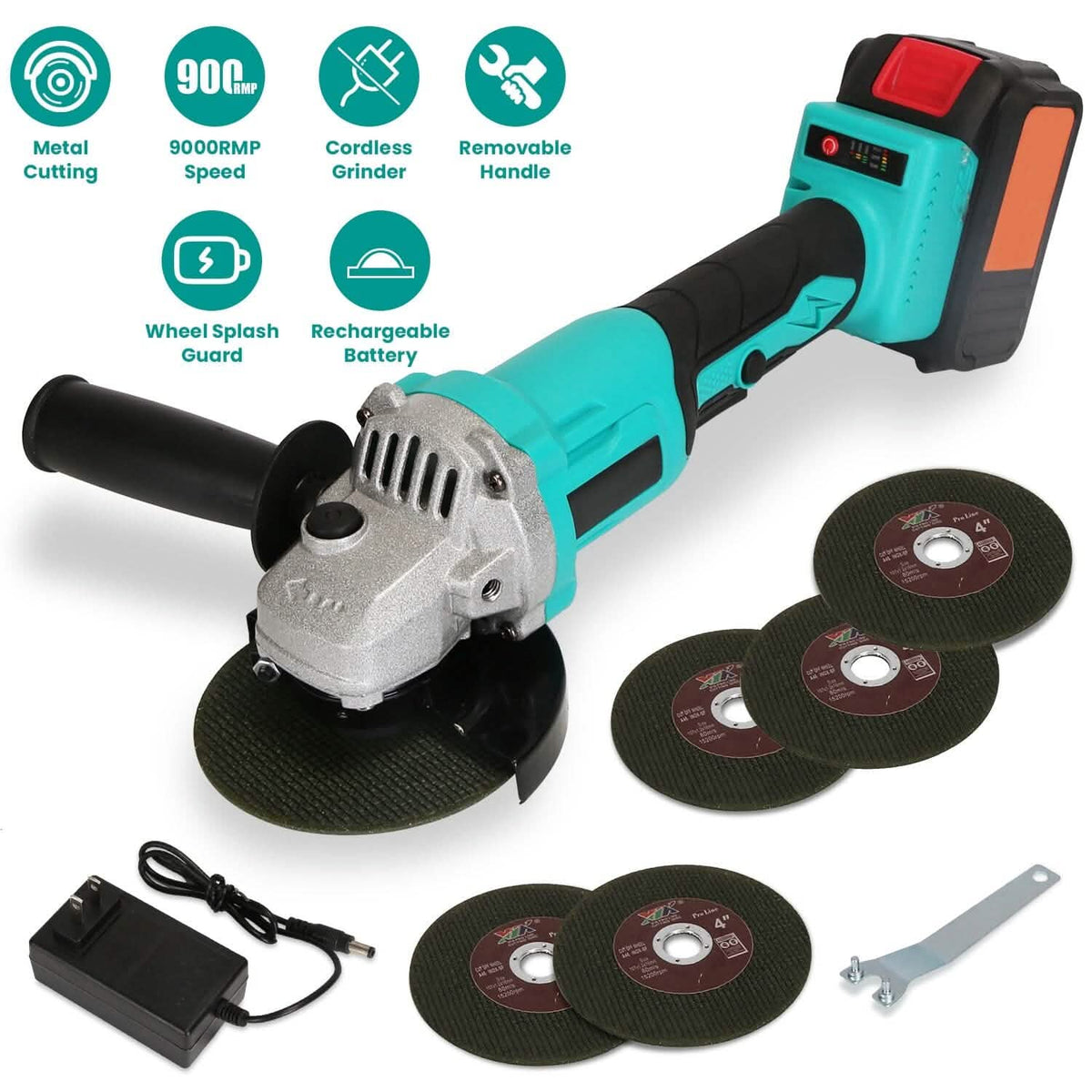 21V Cordless Angle Grinder Kit with Brushless Motor - A-1 Thread Vault