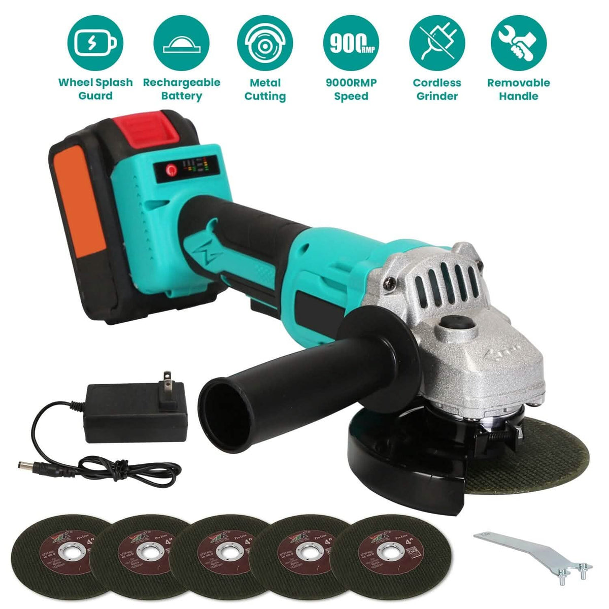 21V Cordless Angle Grinder Kit with Brushless Motor - A-1 Thread Vault