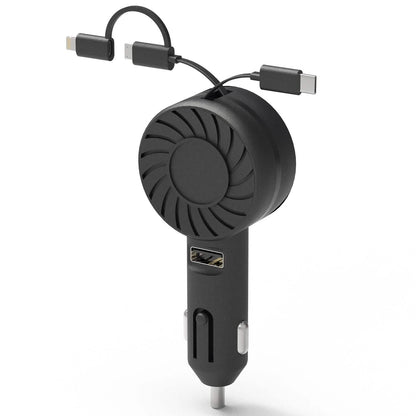 21W 3-in-1 Retractable Car Phone Charger - A-1 Thread Vault