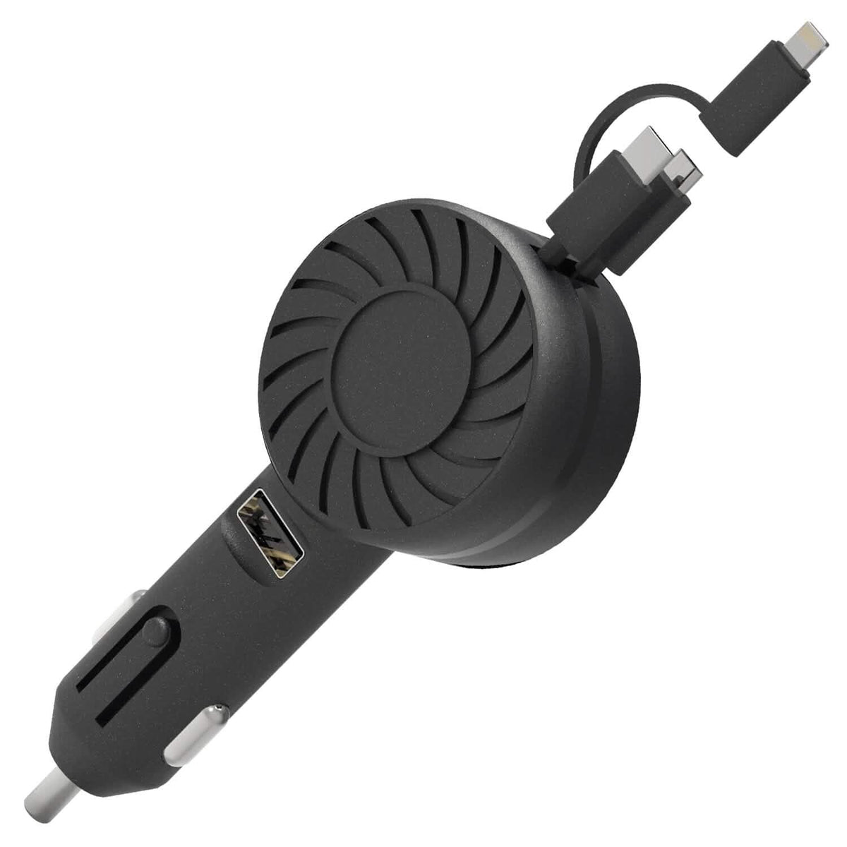 21W 3-in-1 Retractable Car Phone Charger - A-1 Thread Vault