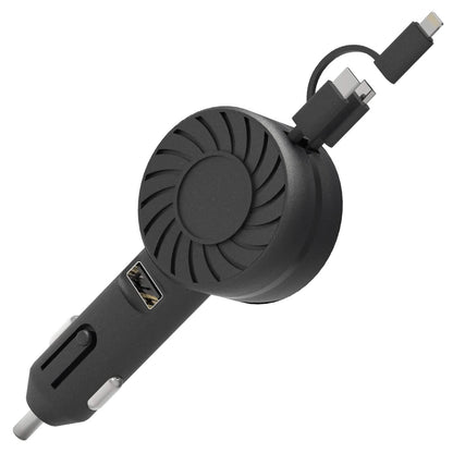 21W 3-in-1 Retractable Car Phone Charger - A-1 Thread Vault