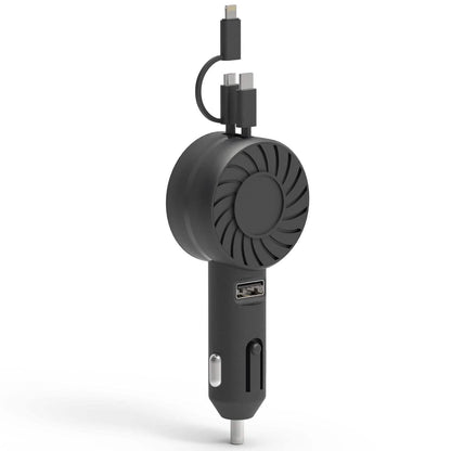21W 3-in-1 Retractable Car Phone Charger - A-1 Thread Vault