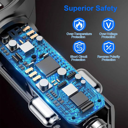 21W 3-in-1 Retractable Car Phone Charger - A-1 Thread Vault