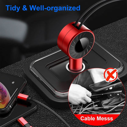 21W 3-in-1 Retractable Car Phone Charger - A-1 Thread Vault