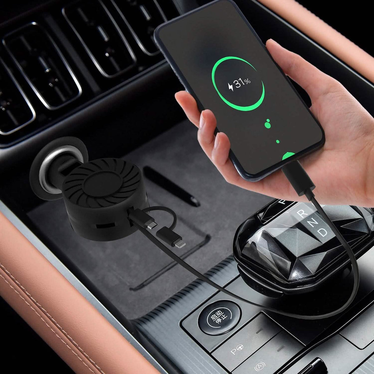 21W 3-in-1 Retractable Car Phone Charger - A-1 Thread Vault