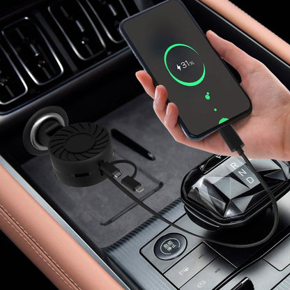 21W 3-in-1 Retractable Car Phone Charger - A-1 Thread Vault