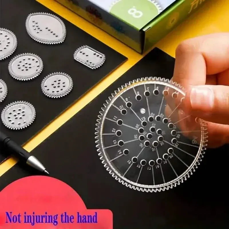 22-Pieces: Transparent Magic Template to Create Stunning Spiral Diagrams - A-1 Thread Vault