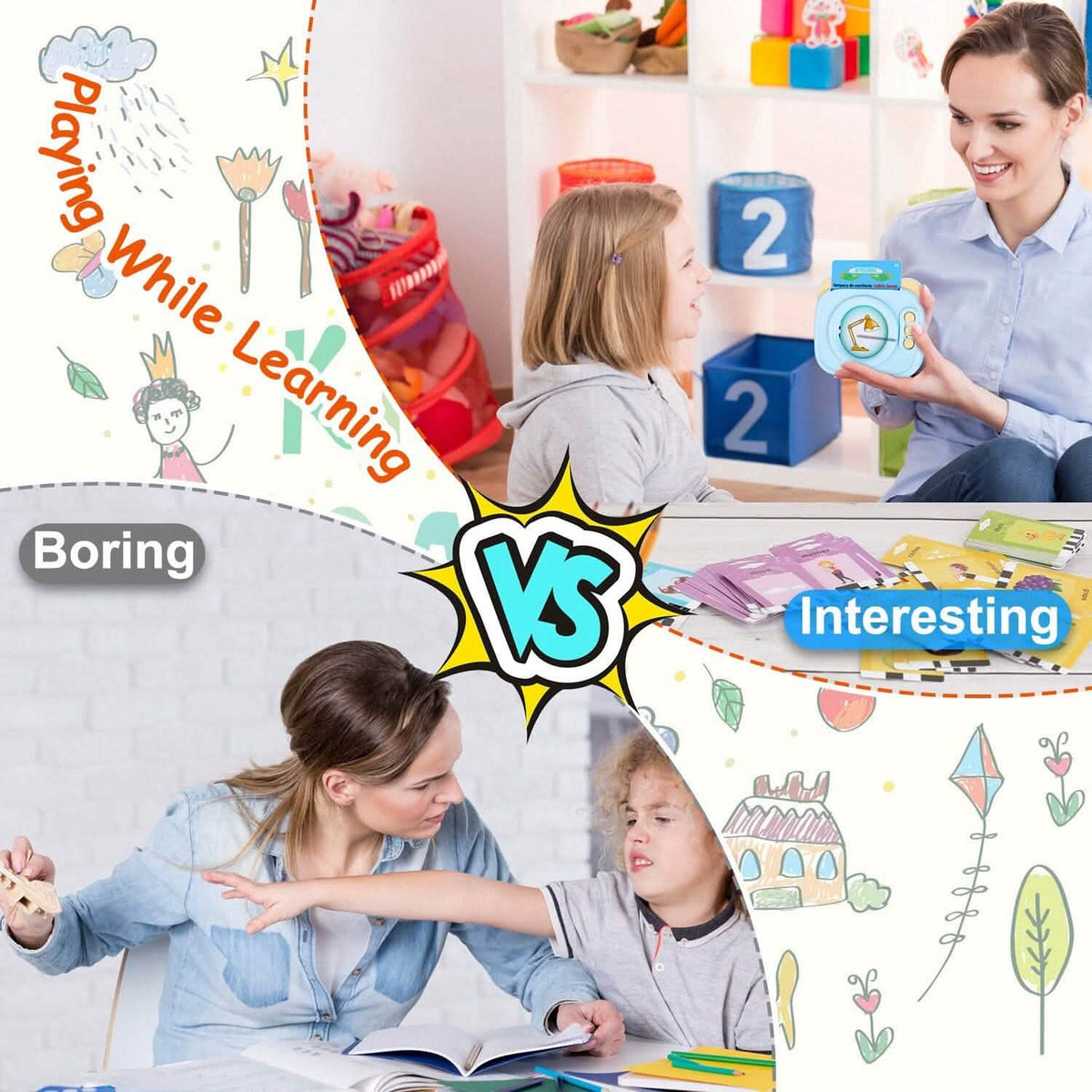 224 Sight Words Spanish and English Bilingual Talking Flash Cards - A-1 Thread Vault