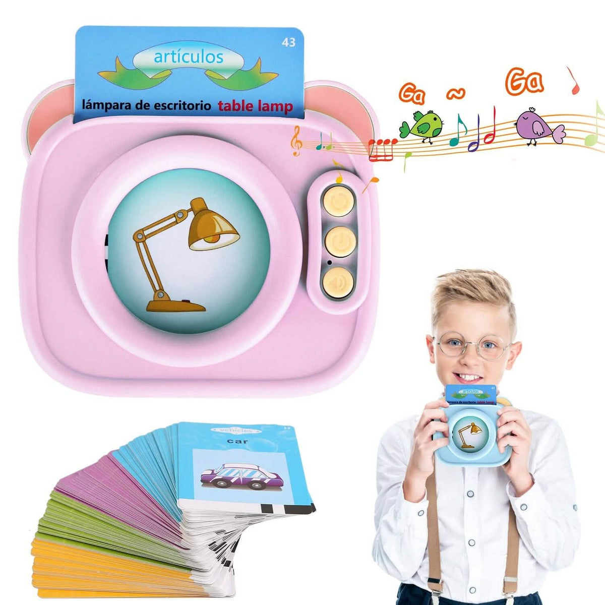 224 Sight Words Spanish and English Bilingual Talking Flash Cards - A-1 Thread Vault