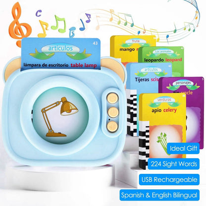 224 Sight Words Spanish and English Bilingual Talking Flash Cards - A-1 Thread Vault