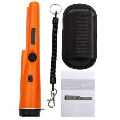 360° Pinpointer Metal Detector with LED, Vibration & Holster (Orange) - A-1 Thread Vault