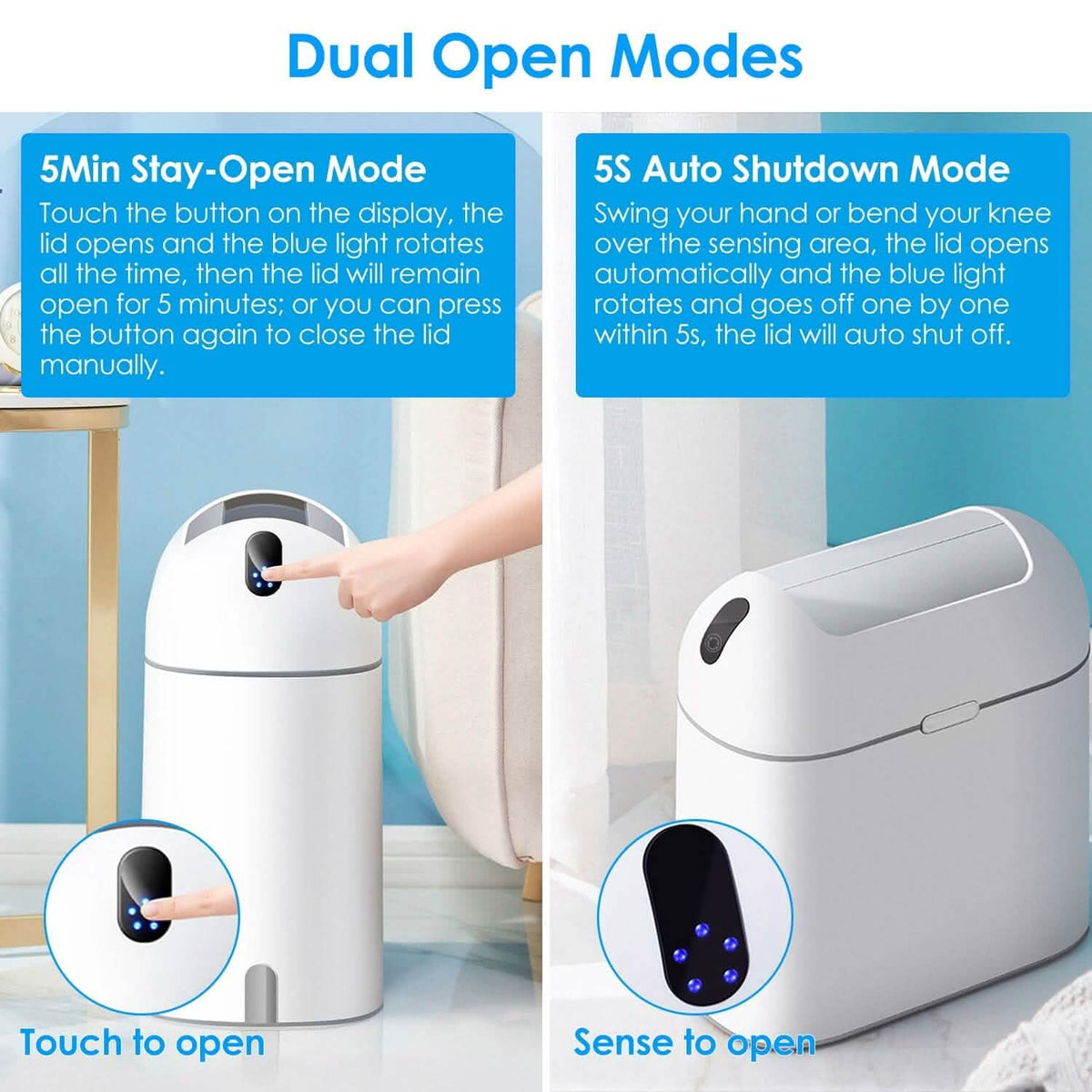 2.38 Gal/9L Automatic Trash Can - A-1 Thread Vault