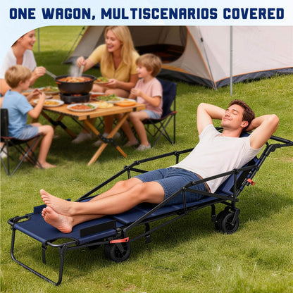 2-in-1 Folding Wagon Cart Chair 650LBS Capacity - A-1 Thread Vault