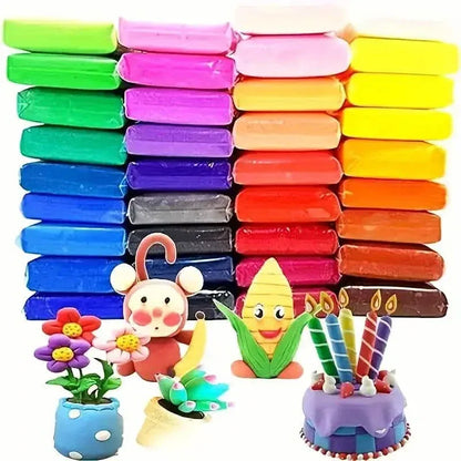24-Pack: Colored Air Dry Clay - A-1 Thread Vault