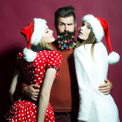 24-Piece: Christmas Beard Baubles Ornaments Santa Claus Beard Bells - A-1 Thread Vault