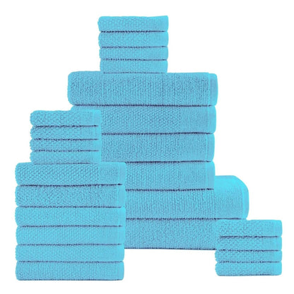 24-Piece Set: Dan River Popcorn Cotton Bath Towel Set - A-1 Thread Vault