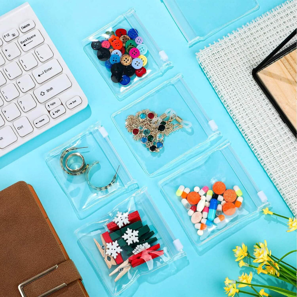 24-Piece: Zippered Pill Pouch Bags - A-1 Thread Vault