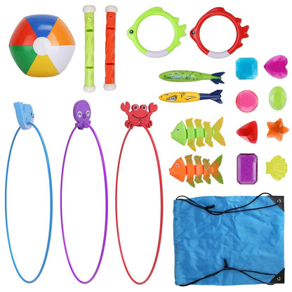 24-Pieces: Diving Toys Swimming Pool for Aged 3+ Years Old - A-1 Thread Vault