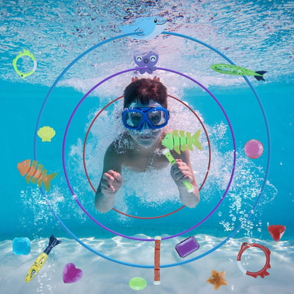 24-Pieces: Diving Toys Swimming Pool for Aged 3+ Years Old - A-1 Thread Vault
