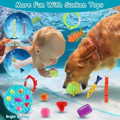 24-Pieces: Diving Toys Swimming Pool for Aged 3+ Years Old - A-1 Thread Vault