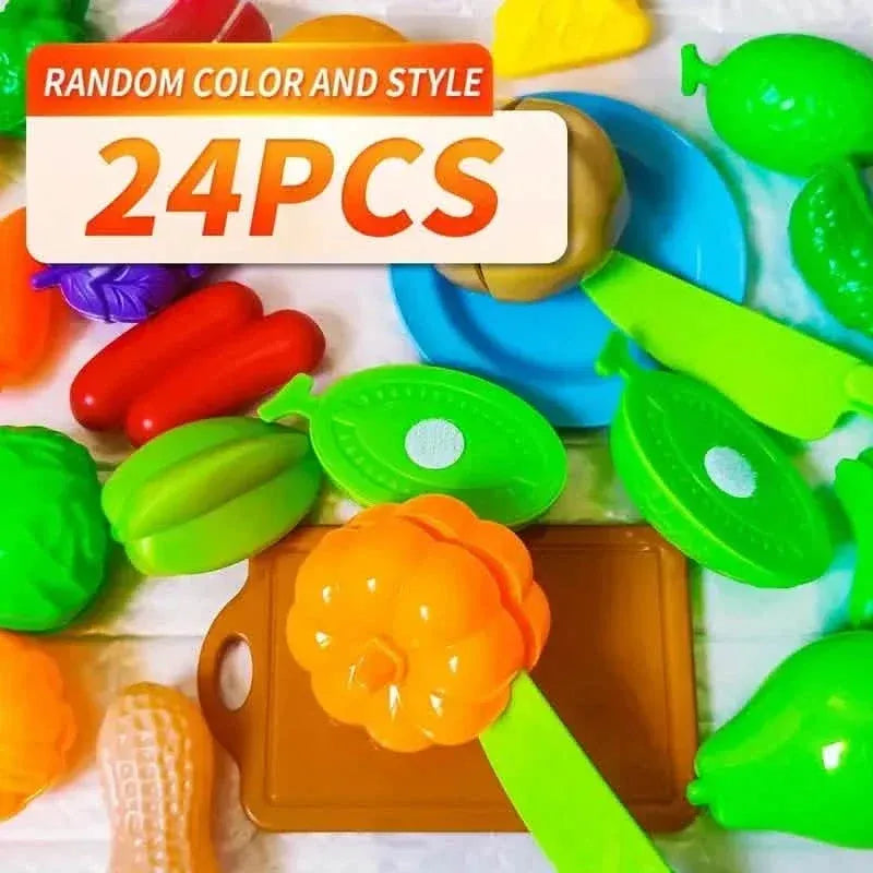 24-Pieces: Fun Food Cutting, Fruit and Vegetable Toys - A-1 Thread Vault