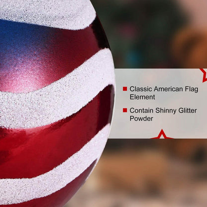 24-Pieces Set: Hanging Ornaments Ball Star Patriotic - A-1 Thread Vault