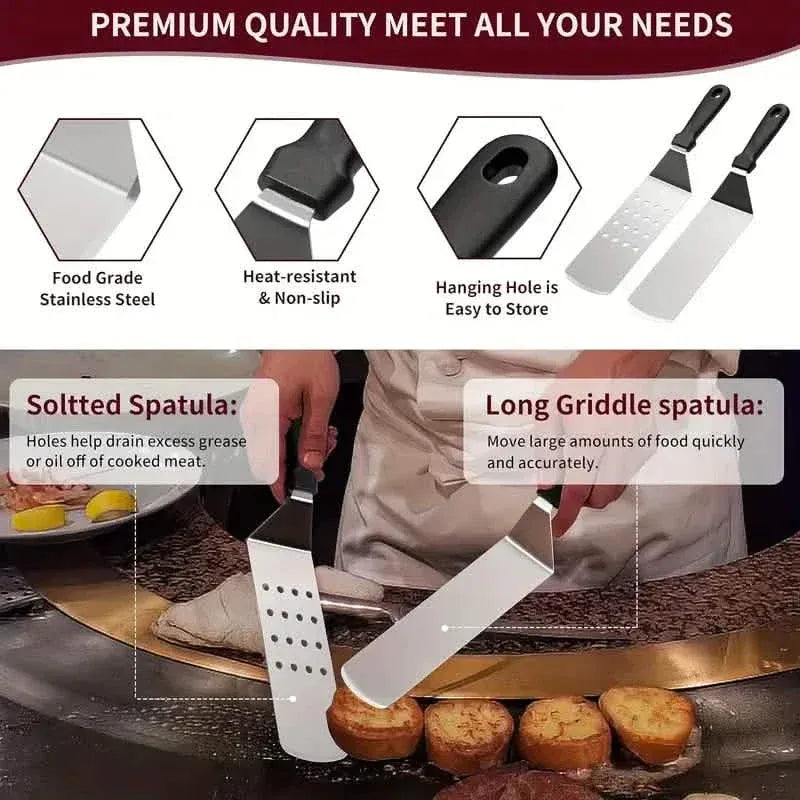 245-Piece Set: Griddle Spatula Kit with Storage Bag - A-1 Thread Vault