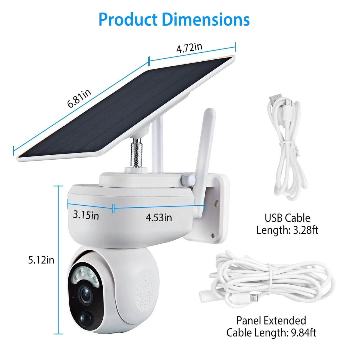 2.4G Wifi Solar Wireless 1080P Surveillance Camera with Flood Light Night Vision - A-1 Thread Vault