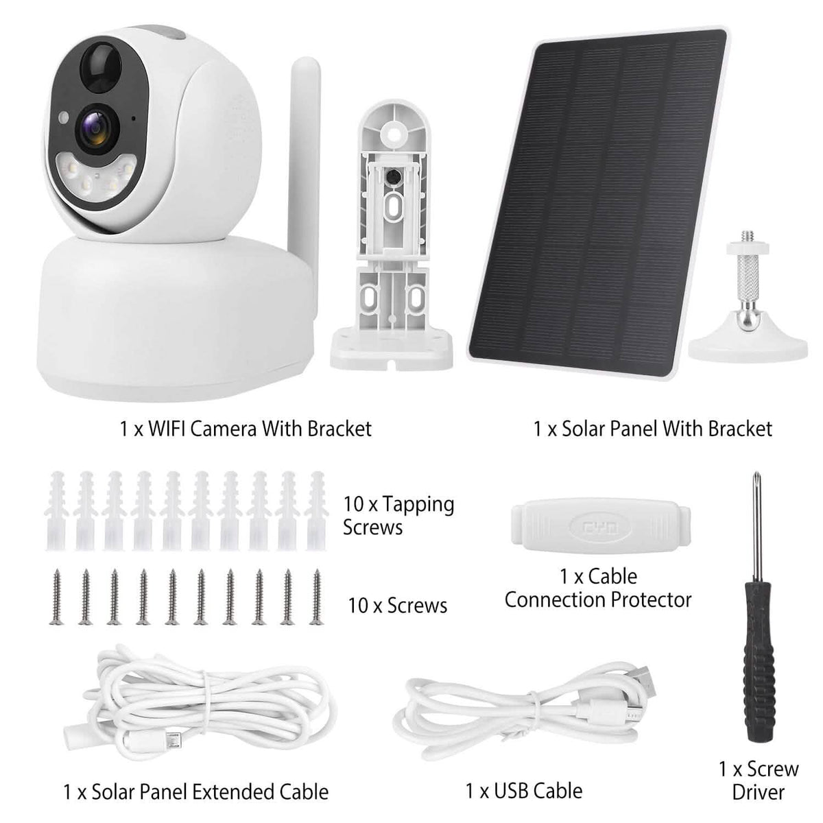 2.4G Wifi Solar Wireless 1080P Surveillance Camera with Flood Light Night Vision - A-1 Thread Vault