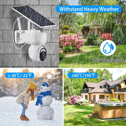 2.4G Wifi Solar Wireless 1080P Surveillance Camera with Flood Light Night Vision - A-1 Thread Vault