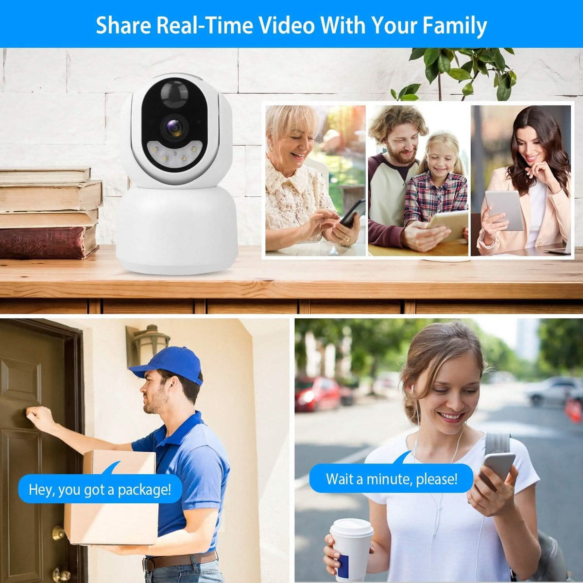2.4G Wifi Solar Wireless 1080P Surveillance Camera with Flood Light Night Vision - A-1 Thread Vault