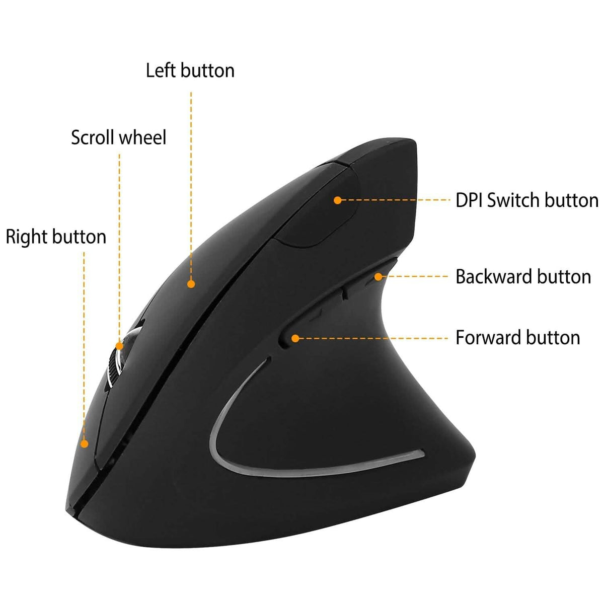 2.4G Wireless Vertical Mouse Ergonomic Optical Mice - A-1 Thread Vault