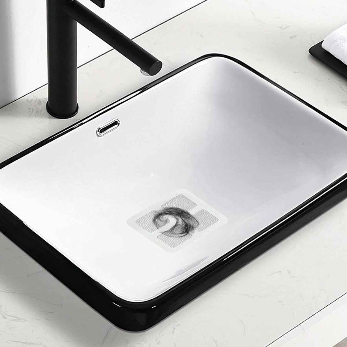 25-Pack: 3.94 x 3.94" Disposable Floor Drain Sticker Hair Catcher - A-1 Thread Vault