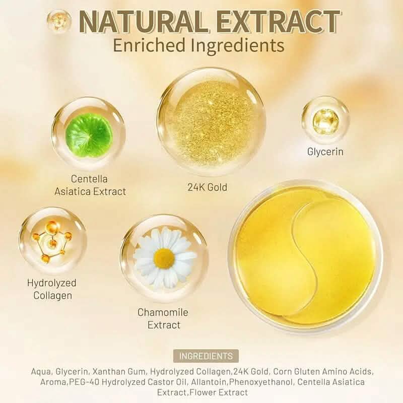 25-Pairs: 24K Gold Eye Mask - A-1 Thread Vault