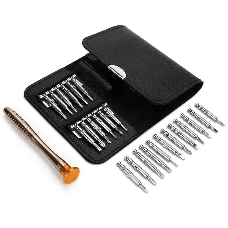 25-Piece Set: Precision Tool Repair Kit with Leather Case - A-1 Thread Vault