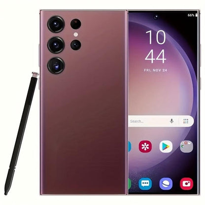 256GB Dual SIM I23 Ultra Android Phone - 6.8" Full HD Display, Built-In Pen, Unlocked For Worldwide Use - High-Performance Mobile With Advanced Camera And Long- Lasting Battery(Rose Pink) - A-1 Thread Vault